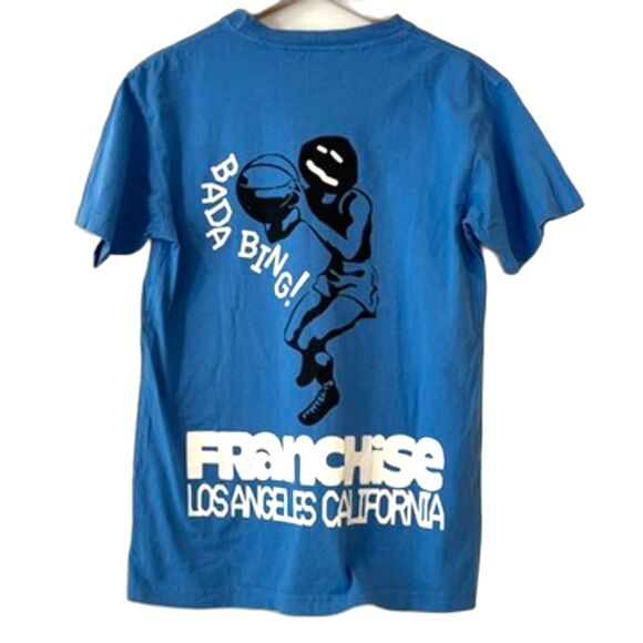 Franchise Los Angeles Bada Bing Blue T-Shirt Basketball Medium Cotton Short Slv - Picture 1 of 8